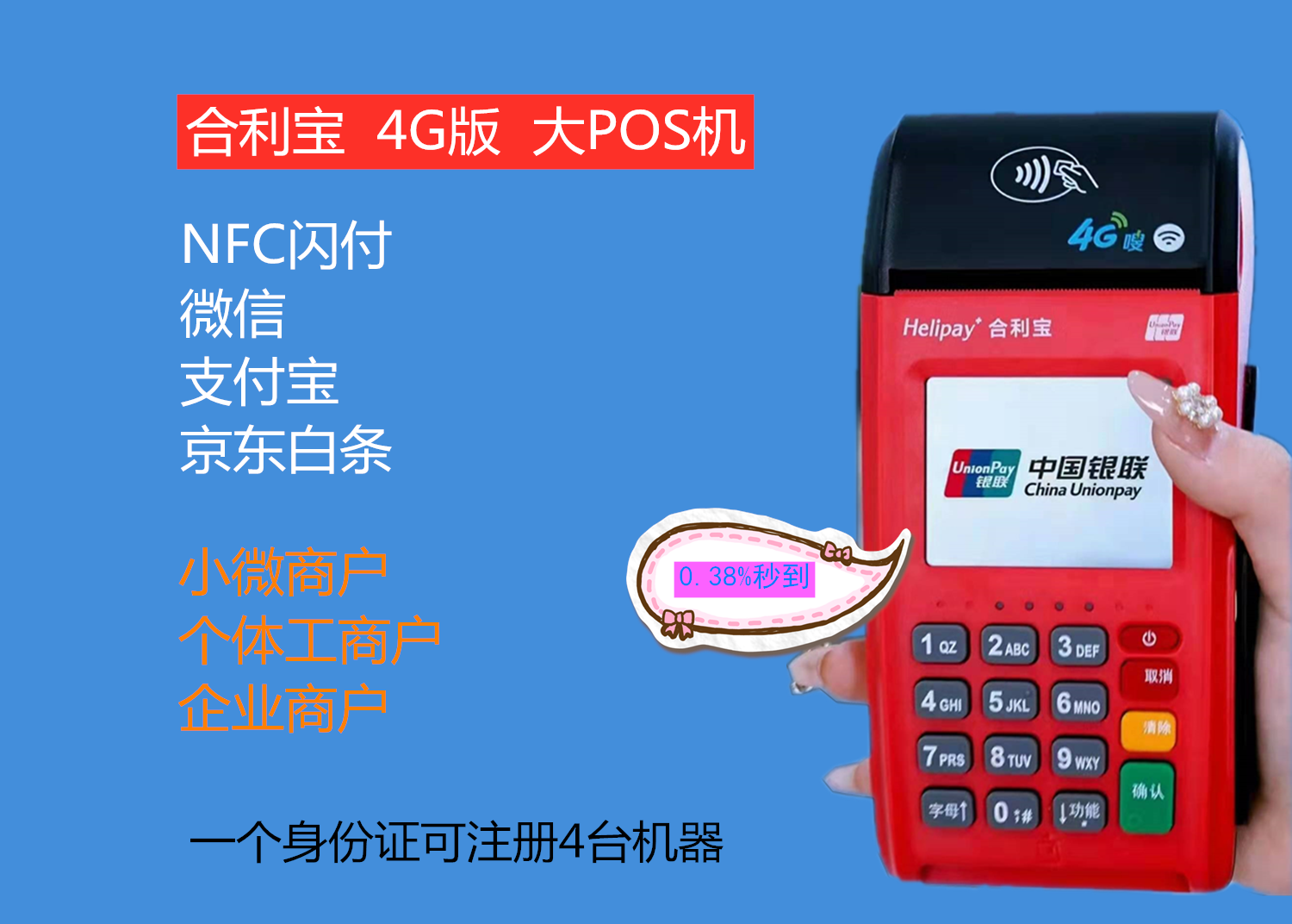 合利宝4G版传统POS机代理商招商政策及收益解析！